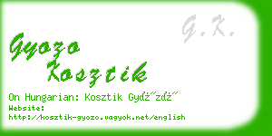 gyozo kosztik business card